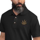Marijuana Leaf Polo shirt ( Black )