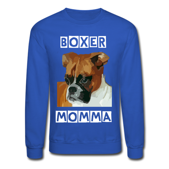 Boxer Momma Sweatshirt - royal blue